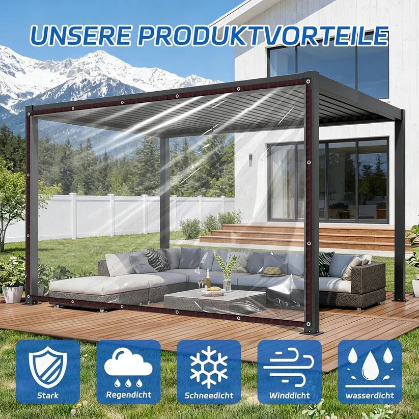 💦🌊 Clear Waterproof Tarp – Keep Rain Out Without Blocking the Light