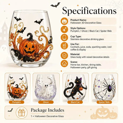 🔥 LAST DAY-60% OFF | 🎃 3D Halloween Glasses - Perfect for parties and cozy autumn bars