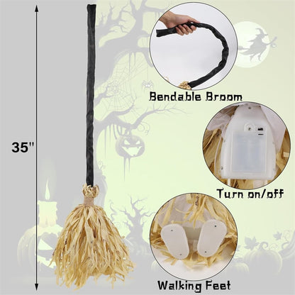 🎃🧹Floating Witch's Broom –Haunted Dancing Moving Broom(📦Buy 2 Free Shipping)