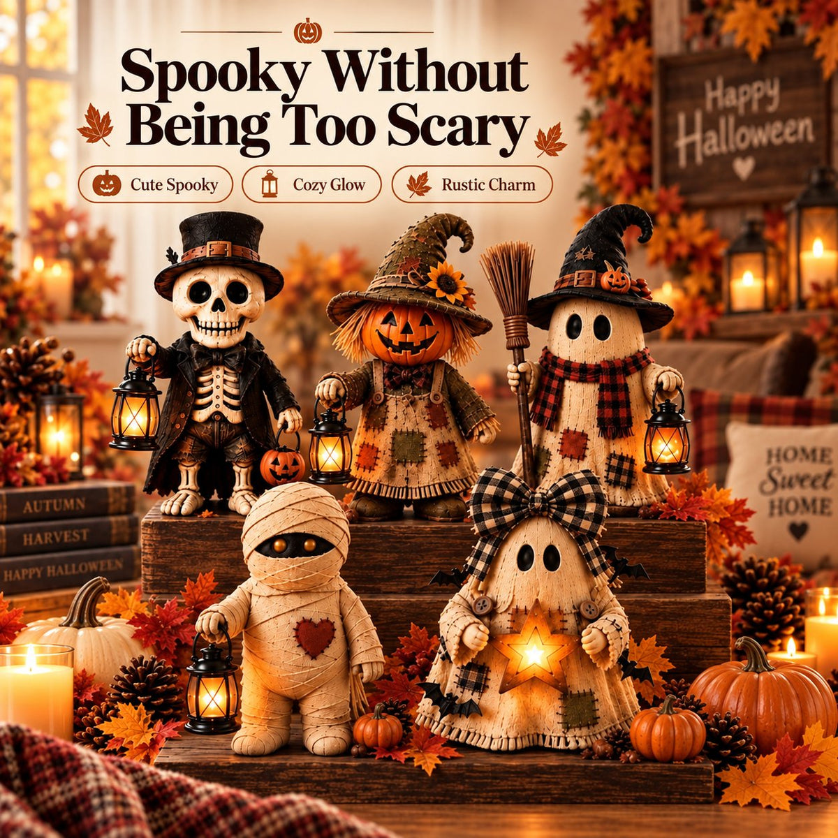 🎁LAST DAY 49% OFF🔥🎃Vintage Halloween Lighted Figurine Collection
