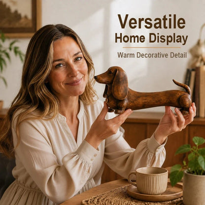 🐶✨Handcrafted Wooden Dachshund Figurine