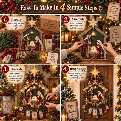 🔥Buy 2 Get 20% OFF🔥DIY Lighted Christmas Nativity Scene Door Hanging Kit 🎄