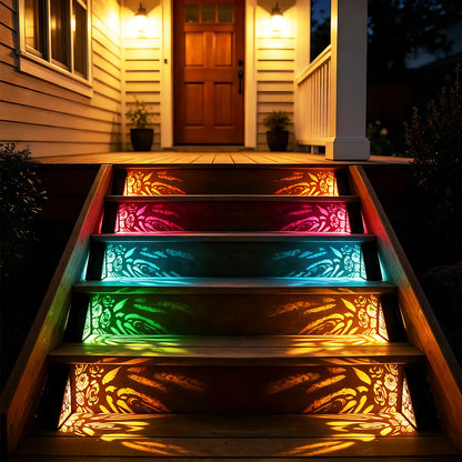 🔥Buy 1 Get 1 Free🔥Solar Step Lights – IP65 Waterproof, Gradient + Warm White Glow, Auto On at Dusk