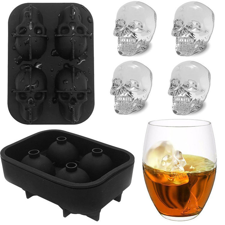 🥳2026 HOT SALE💀🧊 50% OFF! DIY Silicone Skull Ice Cube Tray – Giant slow-melt skull for whiskey, cocktails & more✨