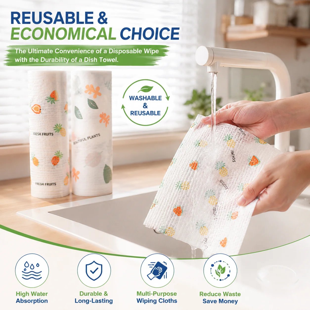 🔥Last Day 49% OFF - ✨Reusable Non-Woven Cleaning Lazy Rags