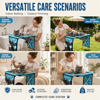 🐕🛏️ 2-in-1 Foldable Pet Grooming Bed – 60% Off! Grooming Table + Cosy Bed In One – Portable, Easy To Clean & Perfect For Home & Travel 🔥💪✨