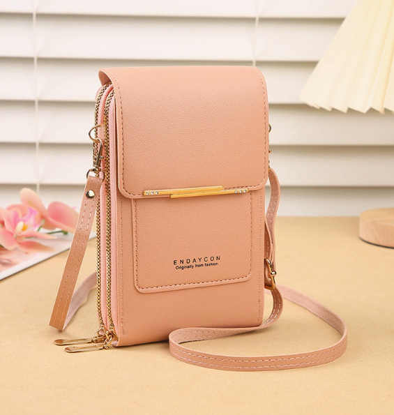 🔥【Multi-Functional Touchscreen Zipper Pouch】Smart Touch Crossbody: 1S access to phone, No more dropped screens!
