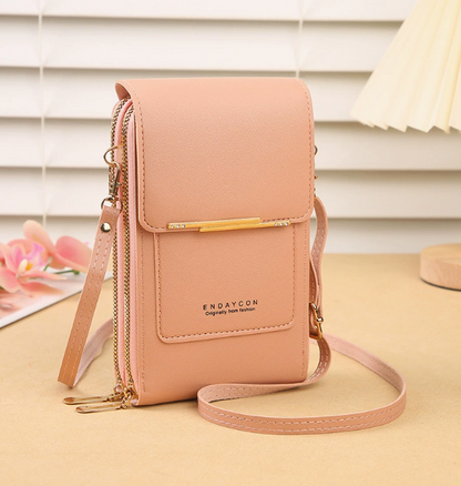 🔥【Multi-Functional Touchscreen Zipper Pouch】Smart Touch Crossbody: 1S access to phone, No more dropped screens!