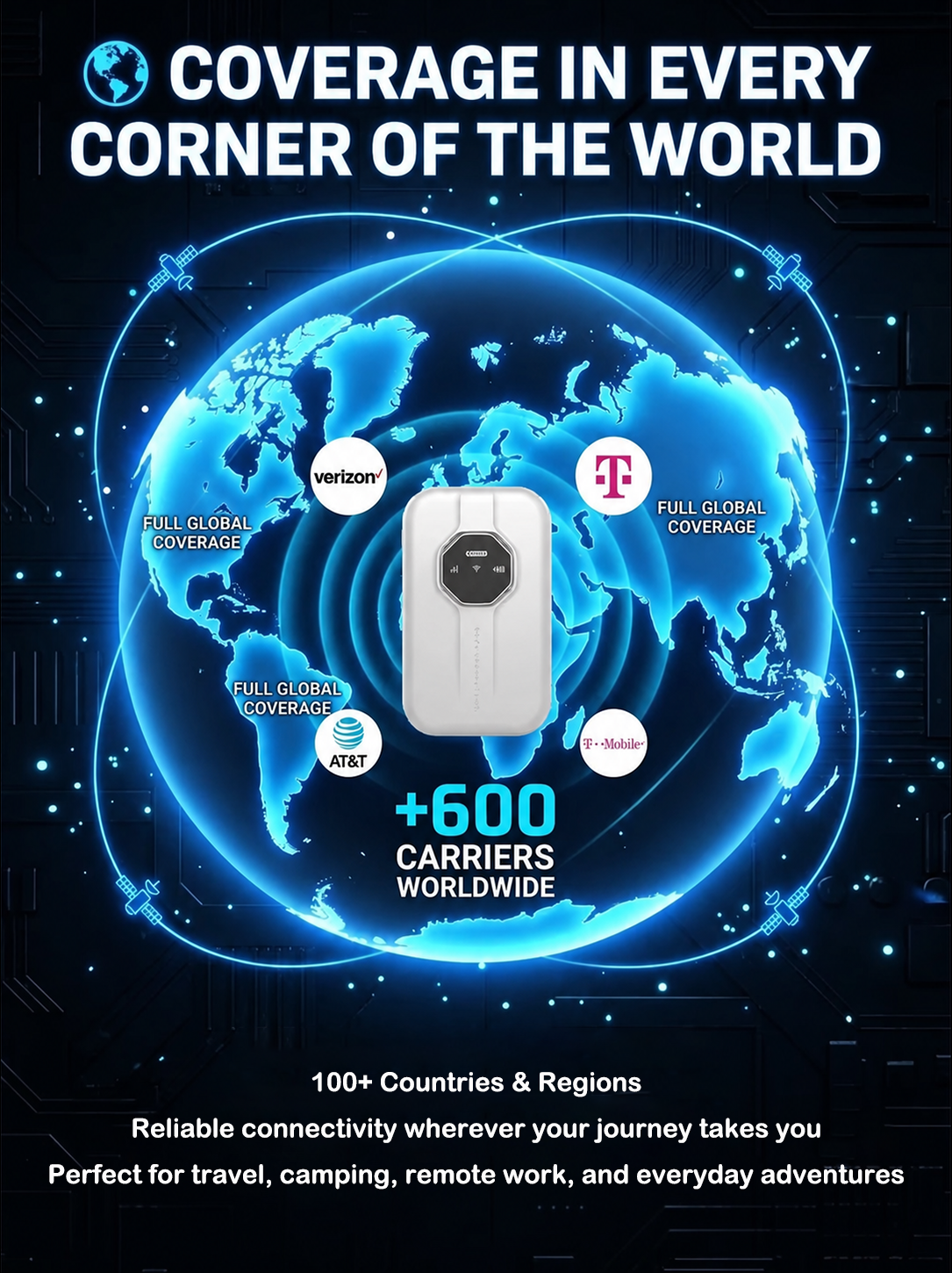 [Global Coverage, High-Speed Internet Access] 🌎 Boundless Portable Wi-Fi — Stay Connected Wherever You Go🛡️