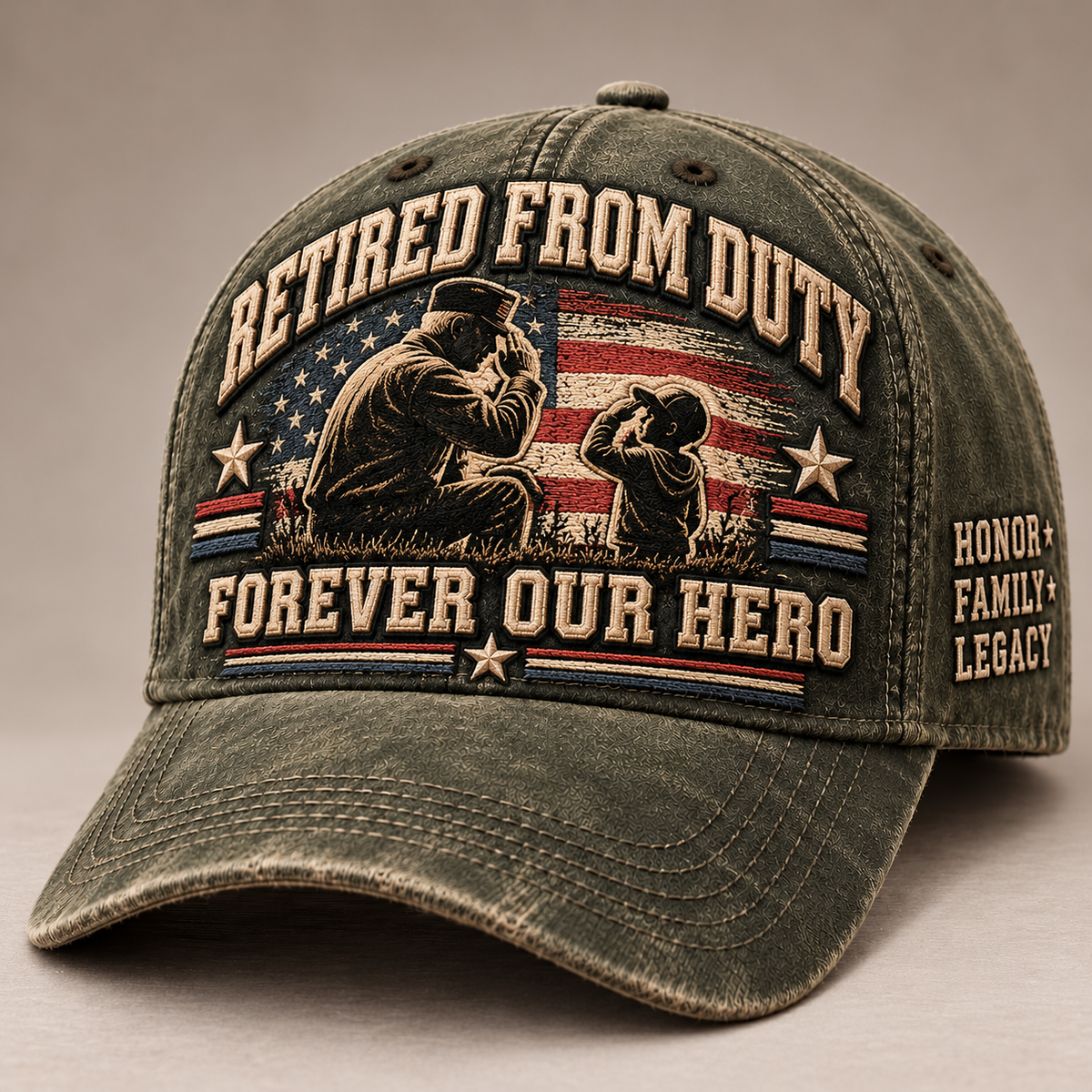 🇺🇸 Forever Our Hero™ – Veteran & Grandpa Tribute Cap | 2 Meaningful Designs 🧢