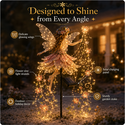 🎁Last Day 49% OFF-✨ Enchanted Flower Fairy Solar Garden Light – Magical Glowing Outdoor Christmas Yard Decor 🧚🌸