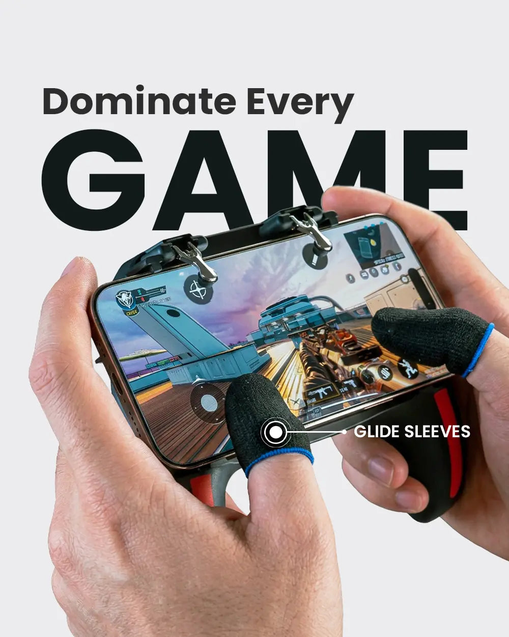 Mobile Game Controller with 5000mAh Power Bank & Cooling Fan & Gaming Grip Gamepad for 4.7-7" Android iOS Phone