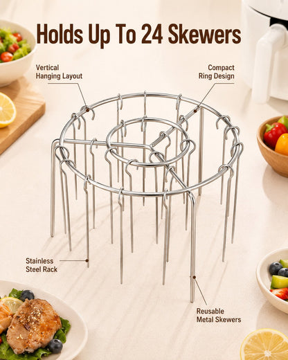 Heat-Resistant Vertical Skewers Clavo Air Fryer Rack