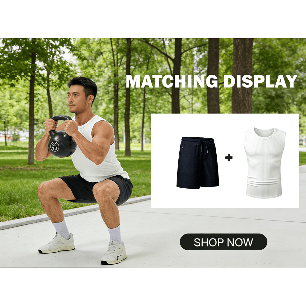 🔥Men's  Wide Strap Ribbed Tank Top