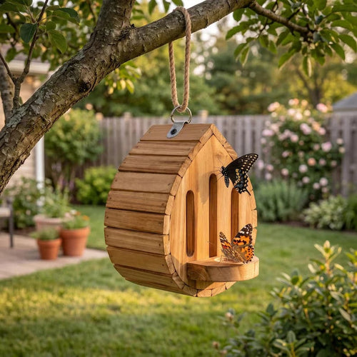 🔥 LAST DAY 50% OFF - 🦋 Handmade Butterfly House with Feeder Station