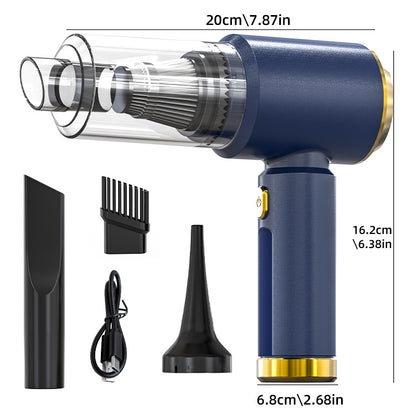 🚀 3-in-1 Car Vacuum: 3s to Clean & Inflate, No more messy seats!