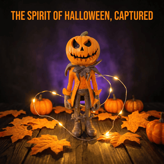 🎁✨️Only $38.98 This Week🌟🎃 Halloween Pumpkin Man Figurine – 👻Whimsical Autumn Tabletop Décor