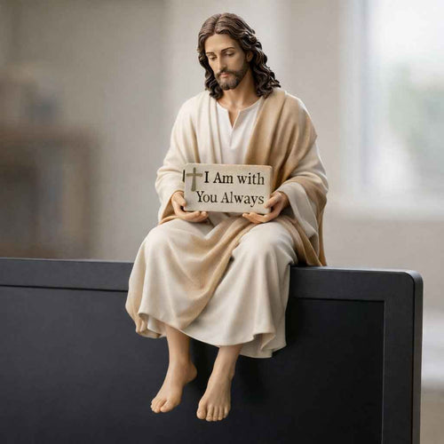 🔥Mega-Sale 50% Rabatt - ✨Handgefertigte Jesus-Figur✝️Friedvoller Schreibtischbegleiter🙏