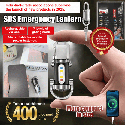 【3-in-1 Multifunction】SOS Emergency Light Flashlight