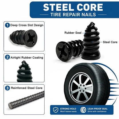 🔥 Last Day 49% OFF 🔥 60PCS Self-Sealing Tire Repair Rubber Nails Kit with 2 Sizes