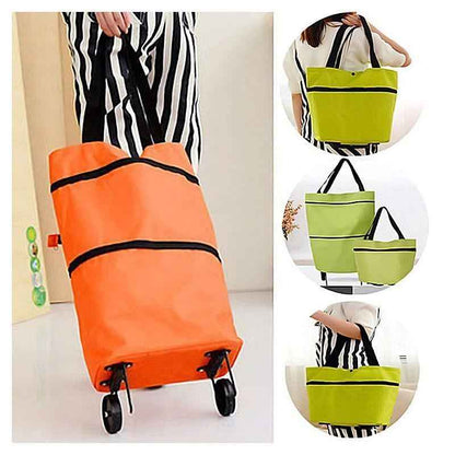 🛍️✨ 🔥LIMITED-TIME SALE🔥 3-in-1 Convertible Rolling Shopping Tote 🛍️🛞 Hidden Wheels, Expandable Zip & 44LB Capacity