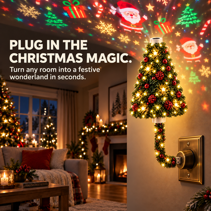 🎄 USB Christmas Projection Lamp with 6 Festive Scenes