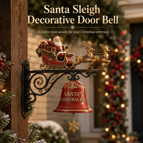 🎅🎄santa Sleigh With Reindeer & Bell | 3d Christmas Outdoor Decoration