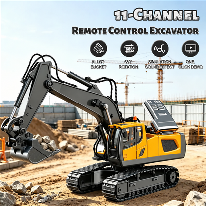RC Construction Vehicle Toy Set with Excavator, Dump Truck, Forklift & Bulldozer🚜