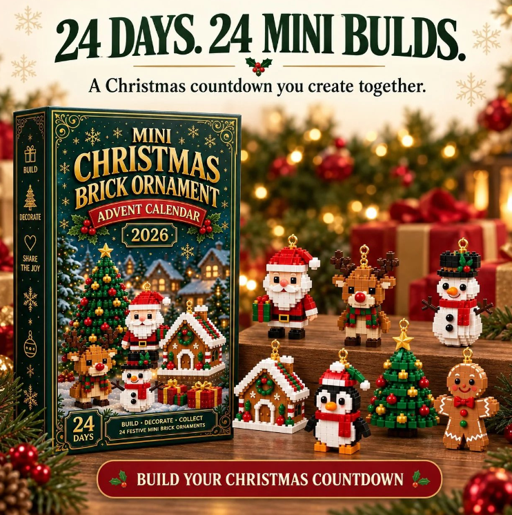 ⏳ Last day to save 49% – 🎄 24-Day Mini Christmas Brick Ornament Advent Calendar