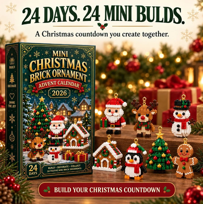 ⏳ Last day to save 49% – 🎄 24-Day Mini Christmas Brick Ornament Advent Calendar