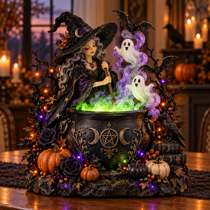 🎃 Light-Up Halloween Tabletop Decorations 👻 Spooky Ghost, Witch, Black Cat & Haunted House Collection ✨