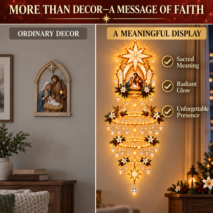 ✨ Light of His Love – Nativity Halo Wall Light 🕊️