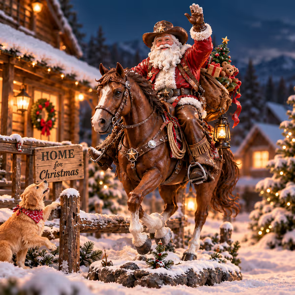 🤠 The Old West Cowboy Santa – A Homeward Christmas Keepsake