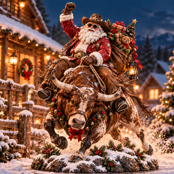🤠 The Old West Cowboy Santa – A Homeward Christmas Keepsake