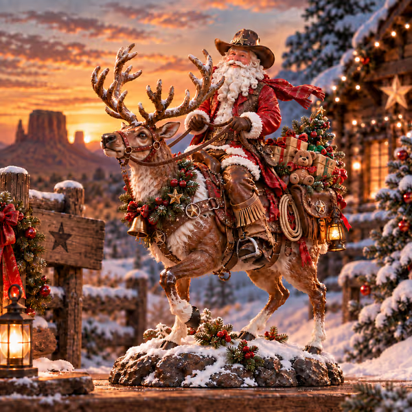 🤠 The Old West Cowboy Santa – A Homeward Christmas Keepsake