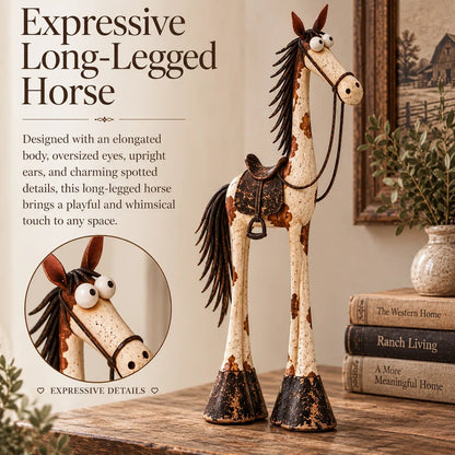 🔥🤠🐴 Whimsical Western Cowboy & Horse Figurine Duo 🌵