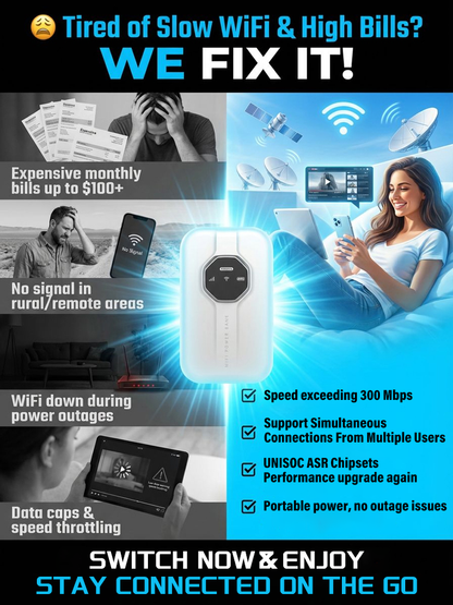 [Global Coverage, Free for Life] Boundless Portable Wi-Fi🛑Buy it ONCE, surf for FREE forever!
