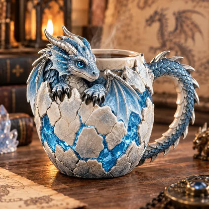 ⏳ Last Day 48% OFF – 🐉 Dragonbound Realms™ Sculpted Dragon Mug Collection | 6 Fantasy Realm Designs with Raised 3D Dragon Details ☕