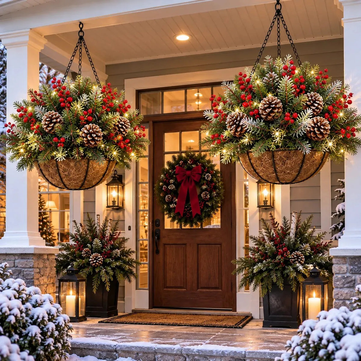 🎄 Last day: 50% OFF🏆Christmas basket with built-in lights |🧺 With built-in lights, weatherproof and maintenance-free