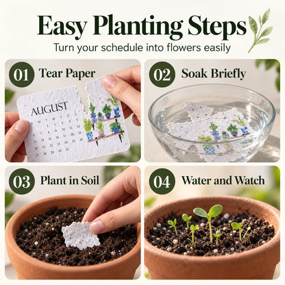 🌷Flowers🍓Fruits🪴Herbs🌱Eco-Friendly Plantable “Timeless” Seed Calendar 2027