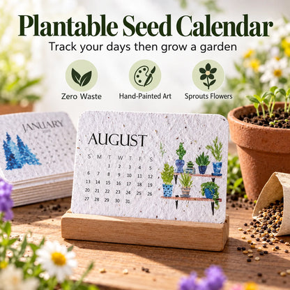🌷Flowers🍓Fruits🪴Herbs🌱Eco-Friendly Plantable “Timeless” Seed Calendar 2027