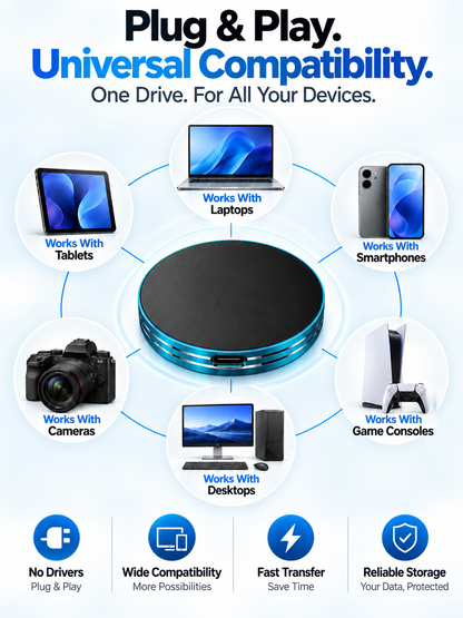 Magnetic Portable SSD – Anti-Lost External Solid State Drive