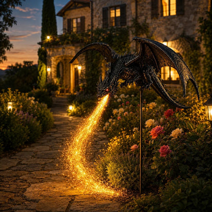 🔥 47% OFF | Solar Fire-Breathing Dragon Garden Stake Light 🐉