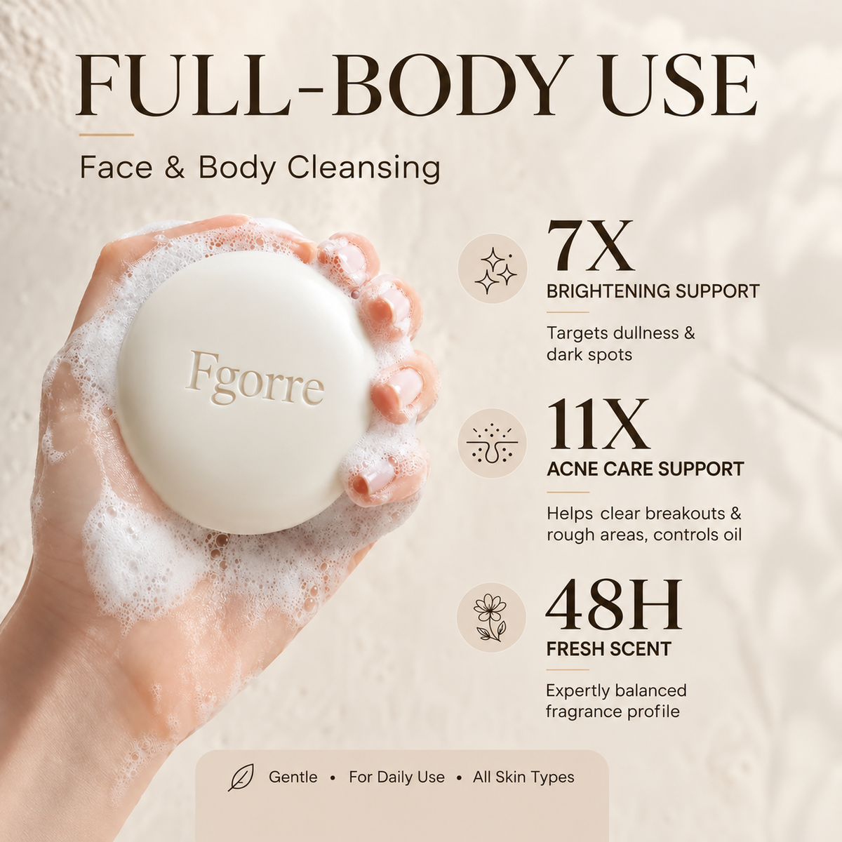 🌿 Niacinamide Skin Soap – Brightens, Fades Spots & Freckles