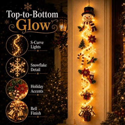 🔥Last day with huge discounts!– 🎄Glowing Christmas Door Hanger | 6 Festive Lighted Designs with Warm Glow, Dimensional Details & Space-Saving Vertical Décor ✨