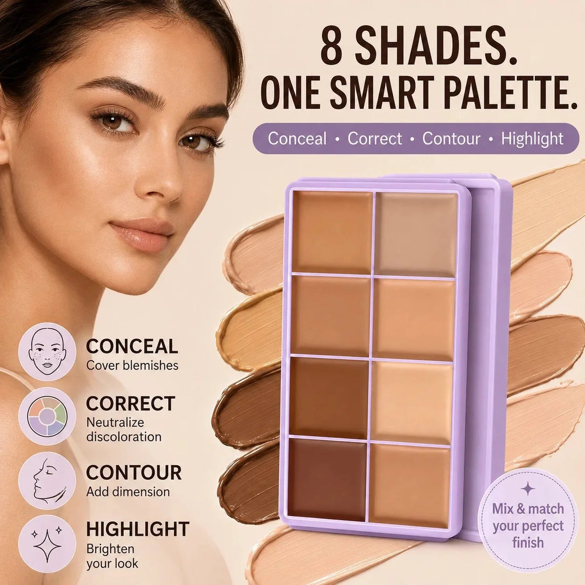 8-Color Cream Concealer Palette