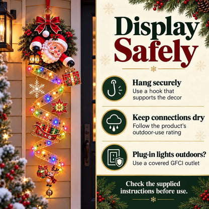 🎄 Let the Holidays Shine Through | Stained-Glass Door Decor