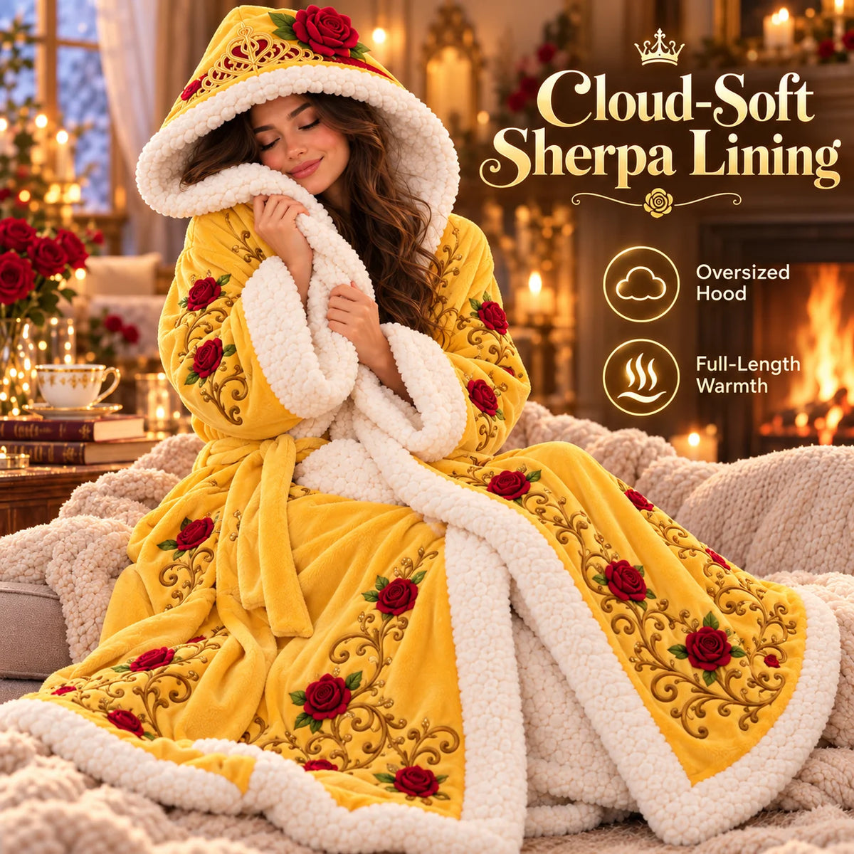 🔥Last Day 50% OFF-👑 Princess Heated Robe ✨ Wrap Yourself in Royal Warmth