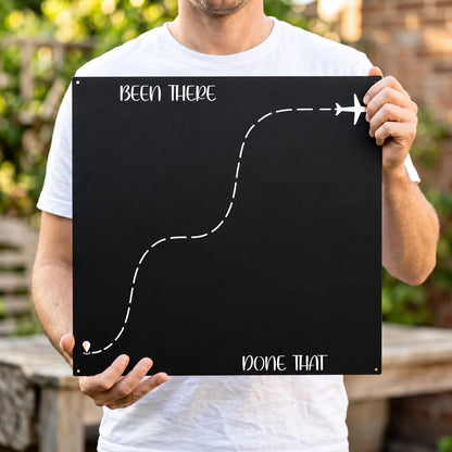 🌍✈️ Been There, Done That Travel Magnet Display Board – Round Travel Memory Wall Decor