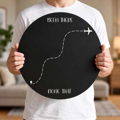 🌍✈️ Been There, Done That Travel Magnet Display Board – Round Souvenir Magnet Wall Organizer, Personalized Travel Memory Decor & Unique Gifts for Travelers 🎁